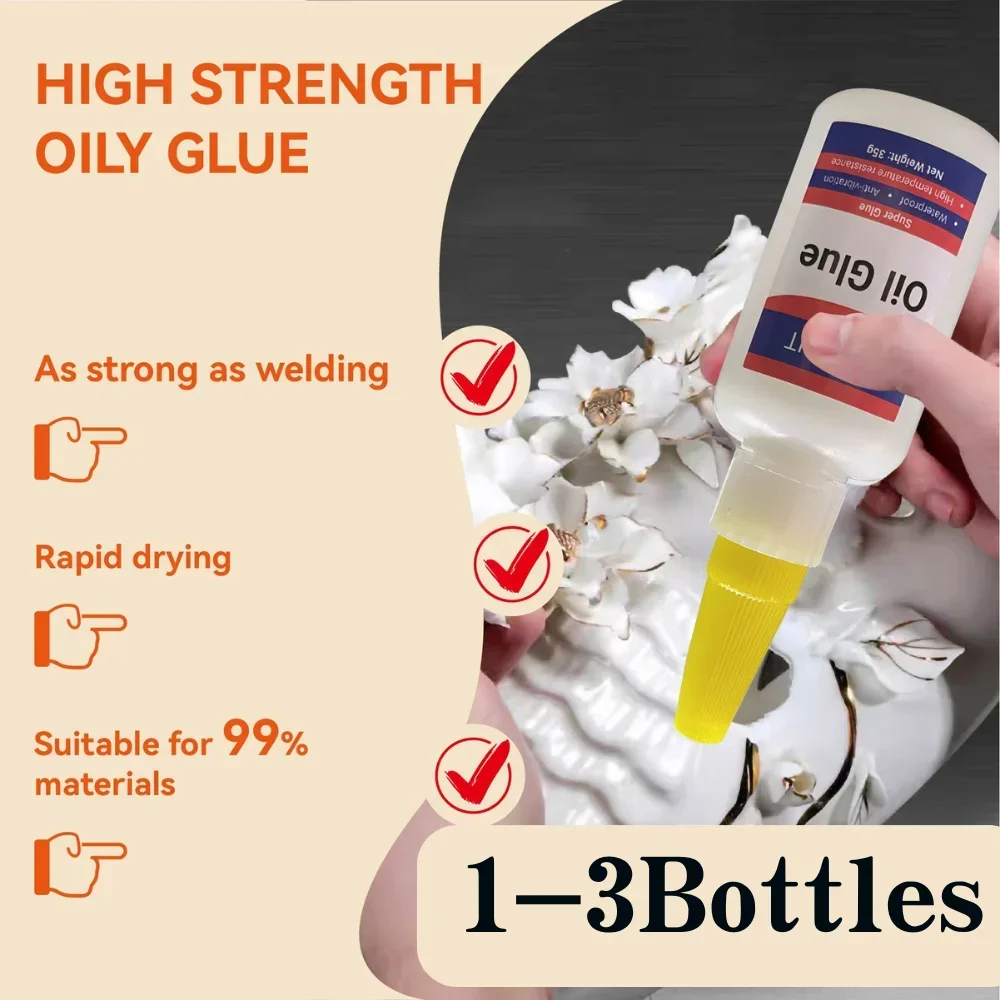 FIXWANT Oily Glue Super Strong Shoe Glue Multi-functional Adhesive for Repair Plastic Glass Wood Metal Ceramic Handcrafts