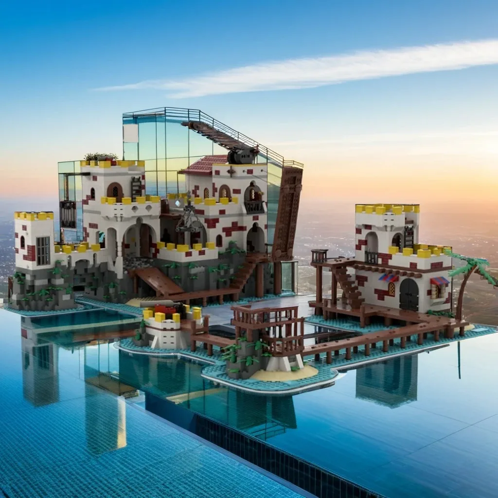 

5273PCS MOC The Imperial Whitegate - Trading Post Tribute DIY Imperial Marketplace - Interactive Model Building Blocks Kit