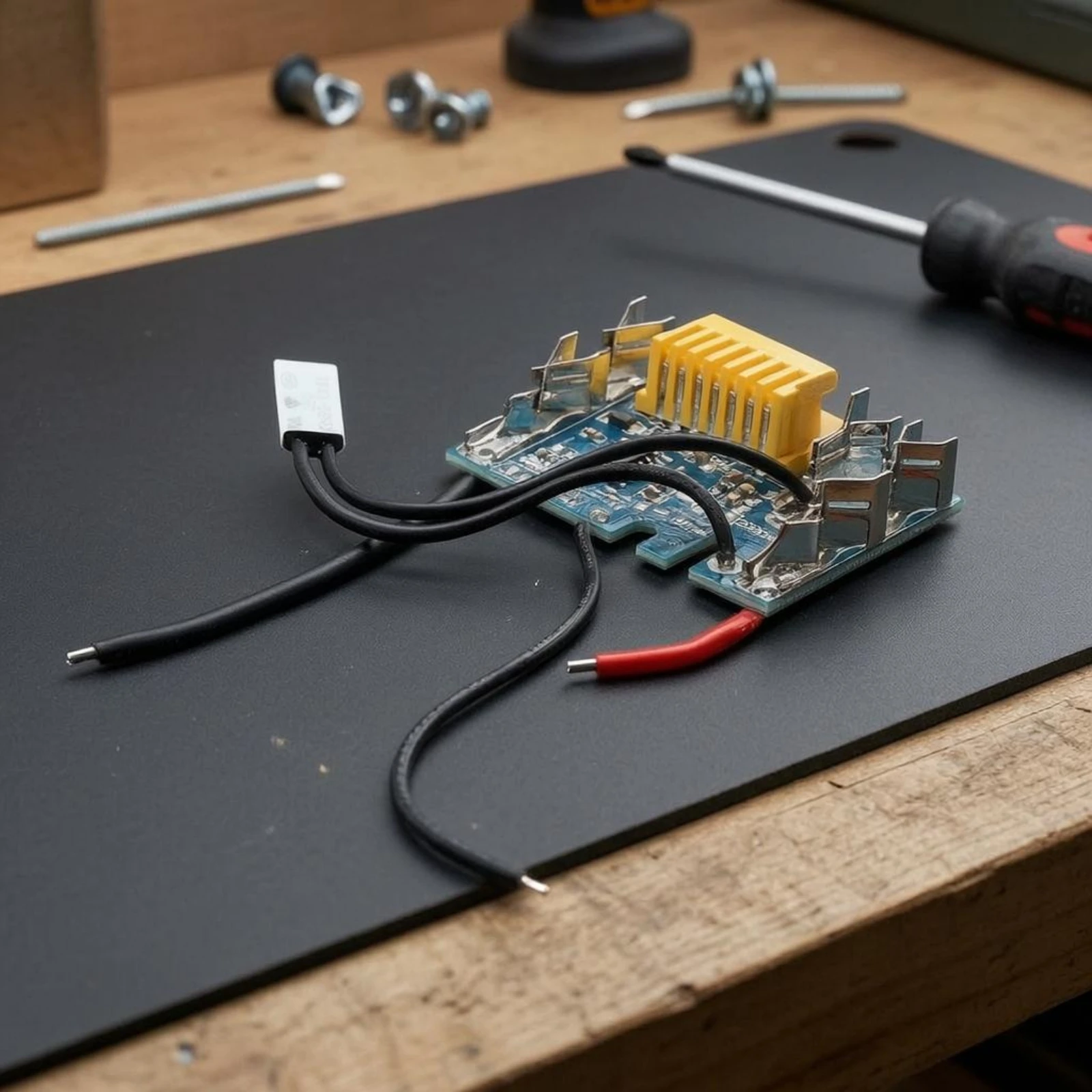 Battery Protection Board Connector Block Lithium Battery BMS Board Electronic Parts Metal Contacts Attached Wires