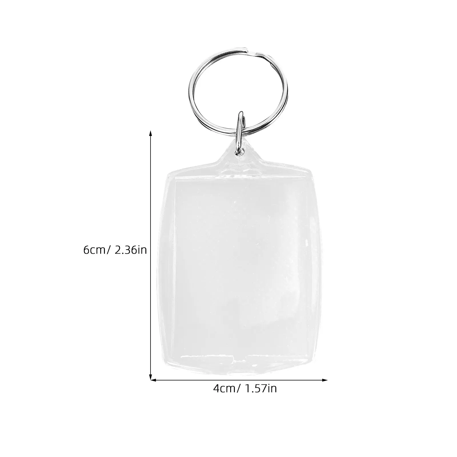 24Pcs Acrylic Photo Frame Keychains Creative DIY Key Rings Insert Photos Logos Designs Elegant Key Holder for House Car Keys