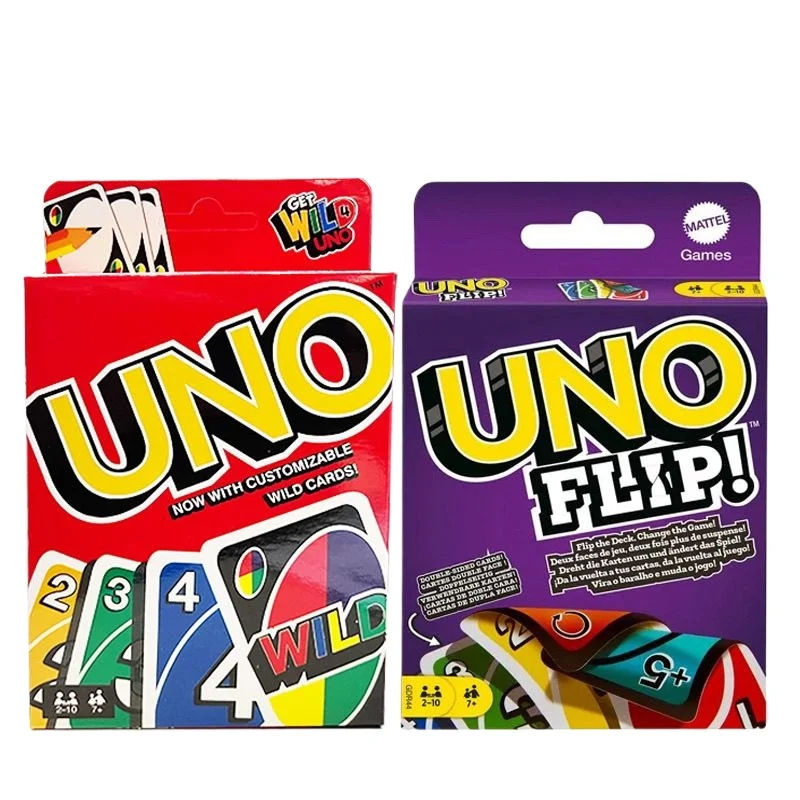 UNO FLIP! Family Fun Entertainment Board Game No Mercy Anti-Cheat Card Game Children's Toys Anime Cartoon Character Cards Poker