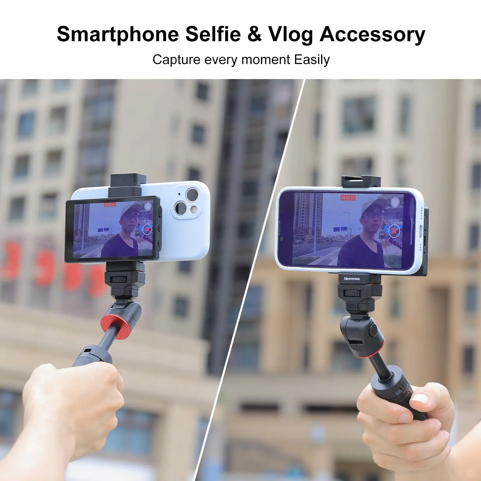 KingMa Monitor Screen utilisant la caméra arrière du téléphone pour Selfie Vlog ou Live Stream TikTok Compatible avec iPhone