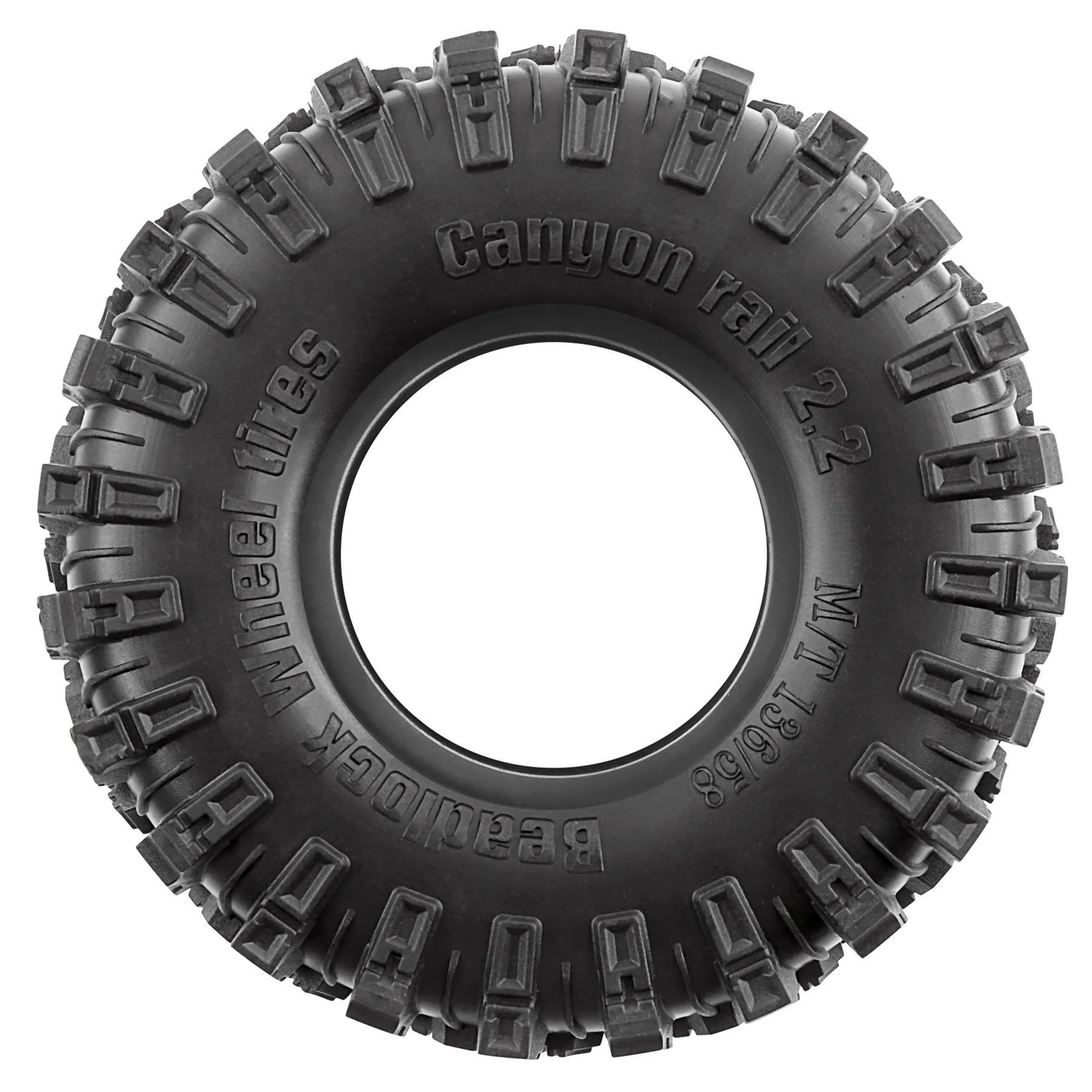 2.2'' 2.2'' 비드록 휠용 크롤러 고무 타이어 1/10 1/8 크롤러 자동차 SCX10 90047 D90 TF2 CC01 TRX4 TRX6 Redcat Racing TC8