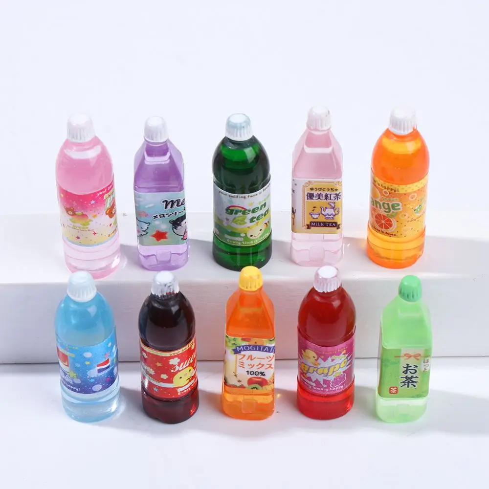 Dollhouse Resin Simulation Drinks Mini Drink Juice Bottles Miniatures Decoration ob11 Model Shooting Props 1/6 1/12 Dollhouse