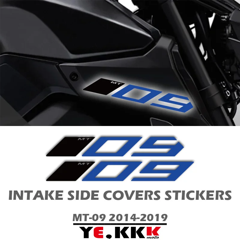 For YAMAHA MT09 MT-09 MT-09SP FZ09 Air Intake Side Cover Sticker Set Fairing Decals Hollow Out Custom 2014-2019