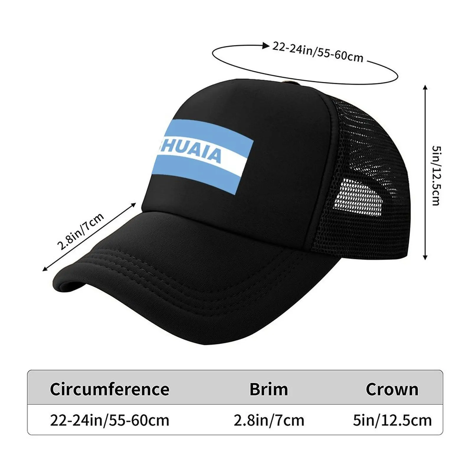 Boné de beisebol da cidade de Ushuaia na Argentina, boné snapback, viseira térmica, chapéu de chá, boné masculino e feminino