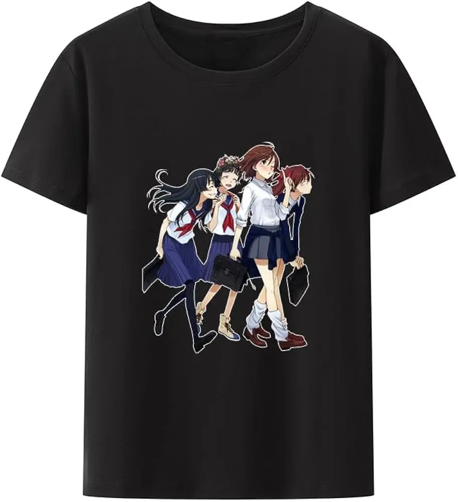 Japanese Anime Toaru Kagaku No Railgun Print T Shirt Student Casual Woman Clothes Harajuku Goth Trend Fashion