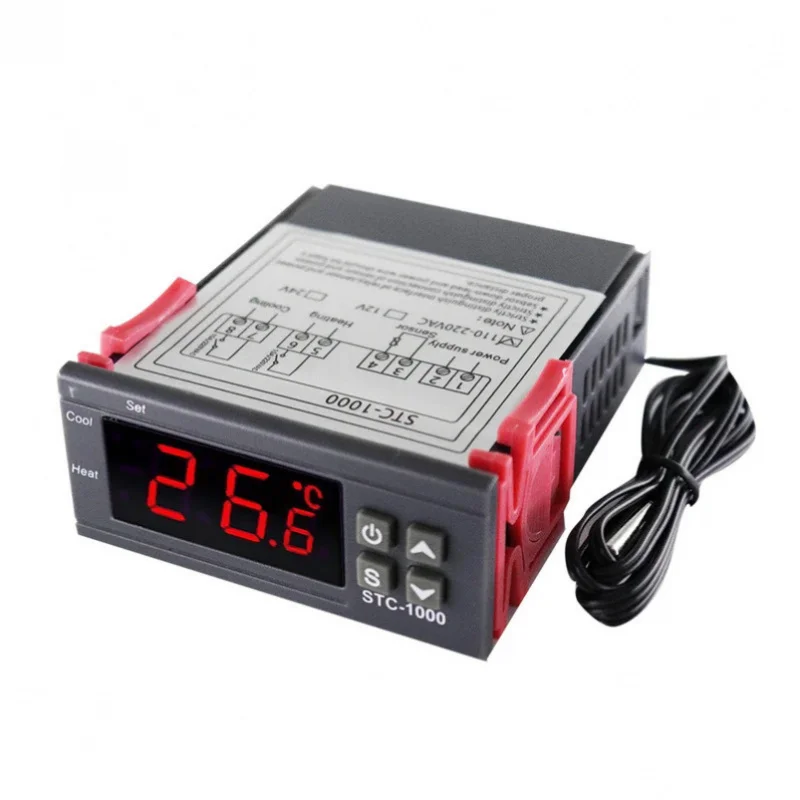 

Digital Temperature Controller Thermostat Thermoregulator incubator Relay LED 10A Heating Cooling STC-1000 STC 1000 12V 24V 220V