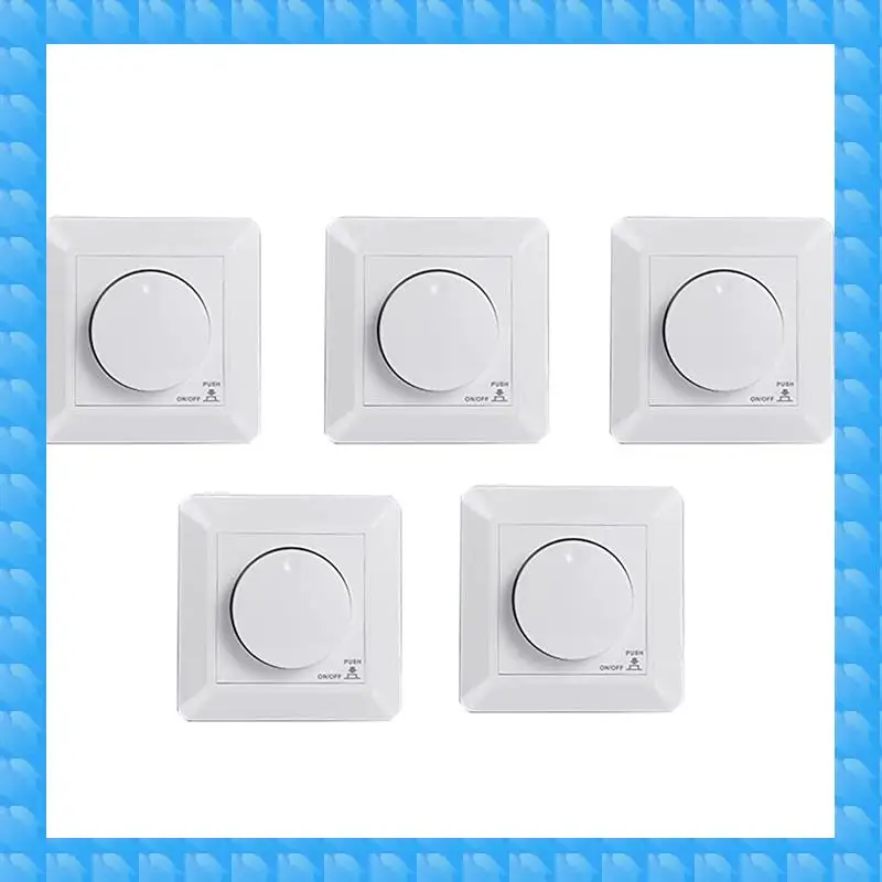 

ETRT 5X LED Dimmer Switch, Flush-Mounted Dimmer For Dimmable LED And Halogen, 5-300 W Dimmer Switch LED, Phase Control Dimmer