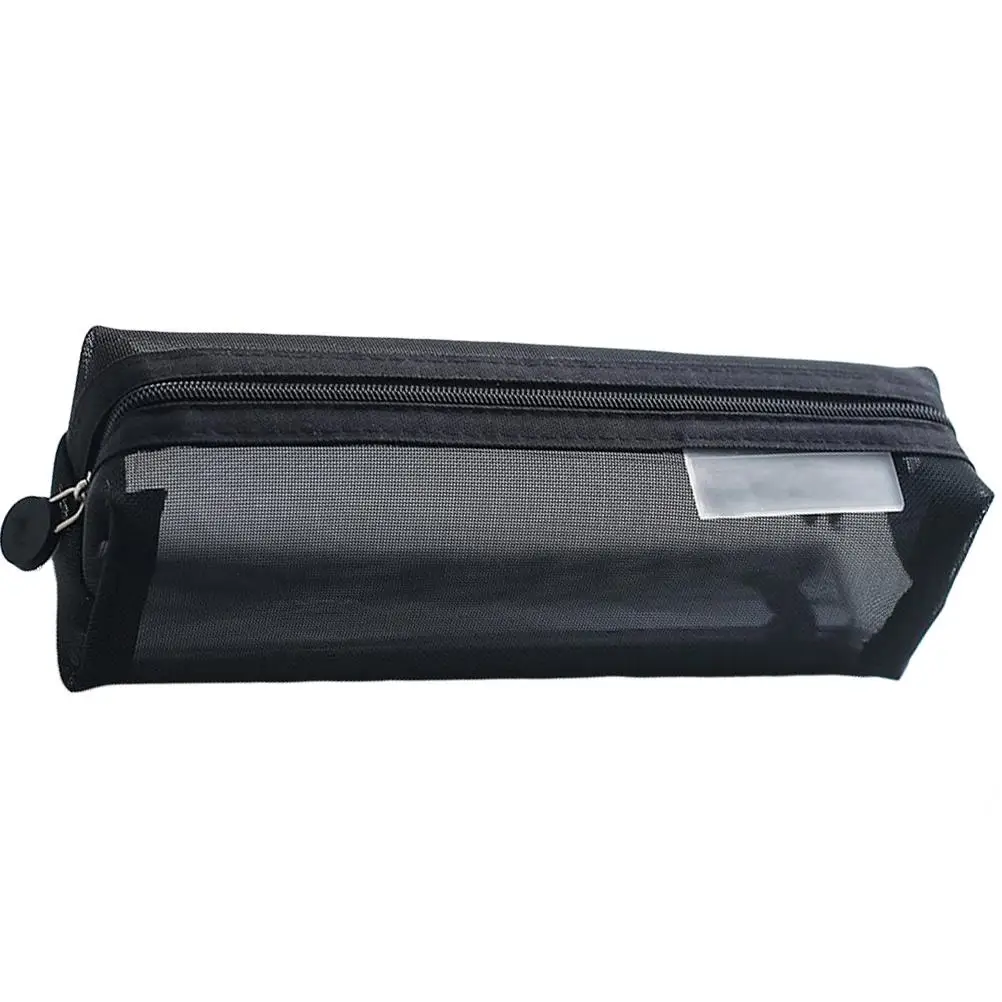 Pencil Case Bag Mesh Holder Students Stationery Transparent Lightweight Portable Pen Container Storage School