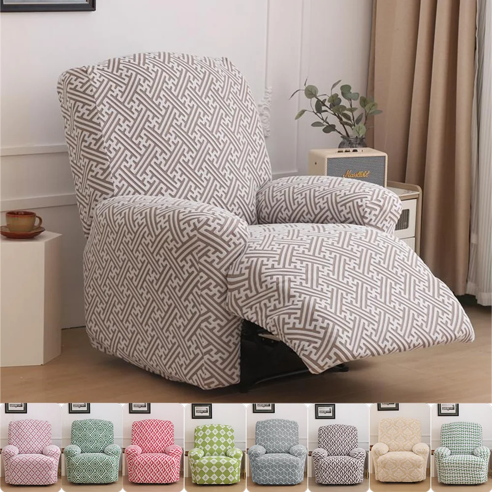 Recliner sofa cover elastic spandex lazy boy armhair covers prints recliner chair slipcovers furniture protector for living room