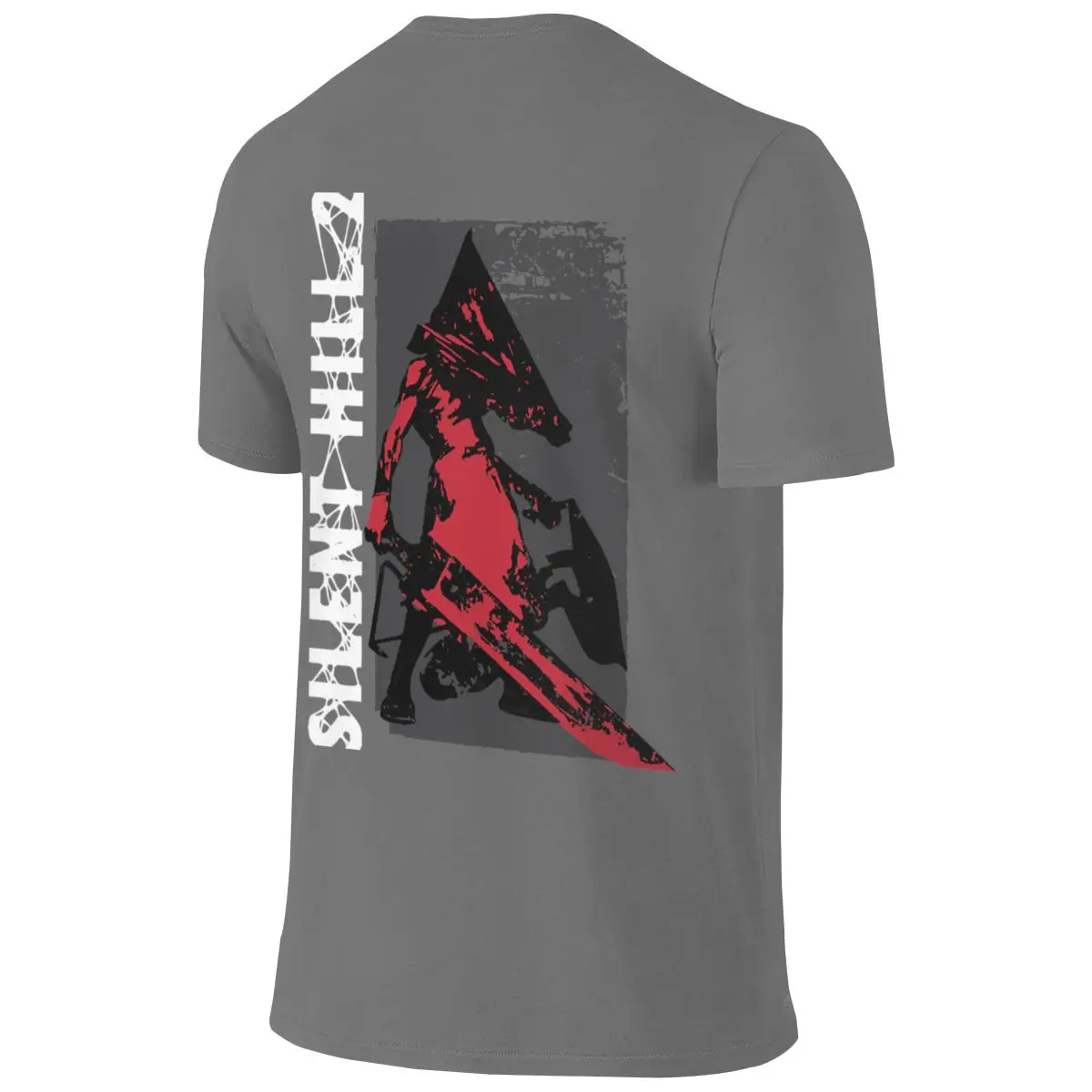 Red Pyramid Thing Casual Reversible T-shirtArtistic Style Fun Prints Cotton Tee