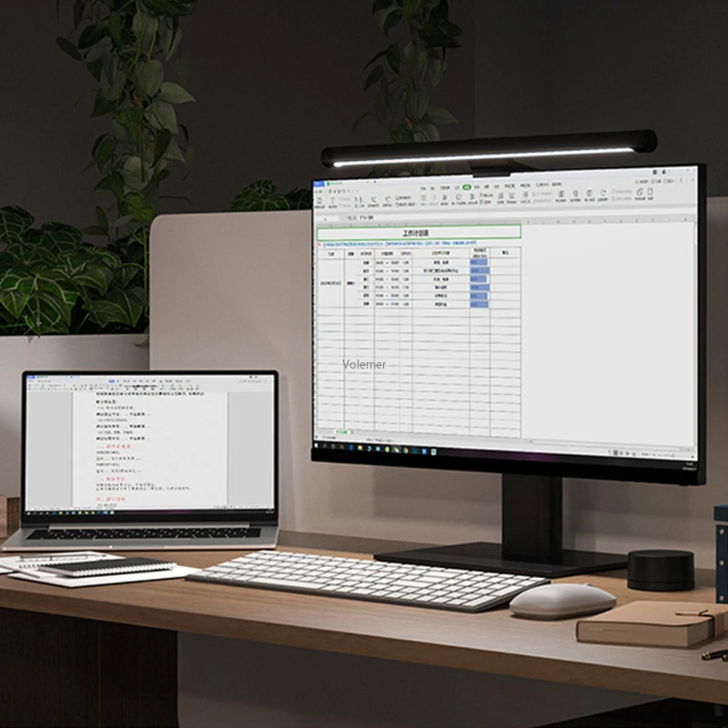 ใหม่ Xiaomi Mijia โคมไฟตั้งโต๊ะ Screenbar แขวนดวงตาป้องกัน PC คอมพิวเตอร์ Light Bar ไร้สายรีโมทคอนโทรล