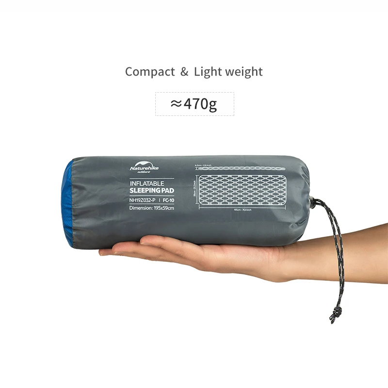 Imagem -05 - Naturehike-portátil Inflável Nylon Colchão Tpu Dormir Pad Umidade-prova Colchão de ar Leve Camping Mat