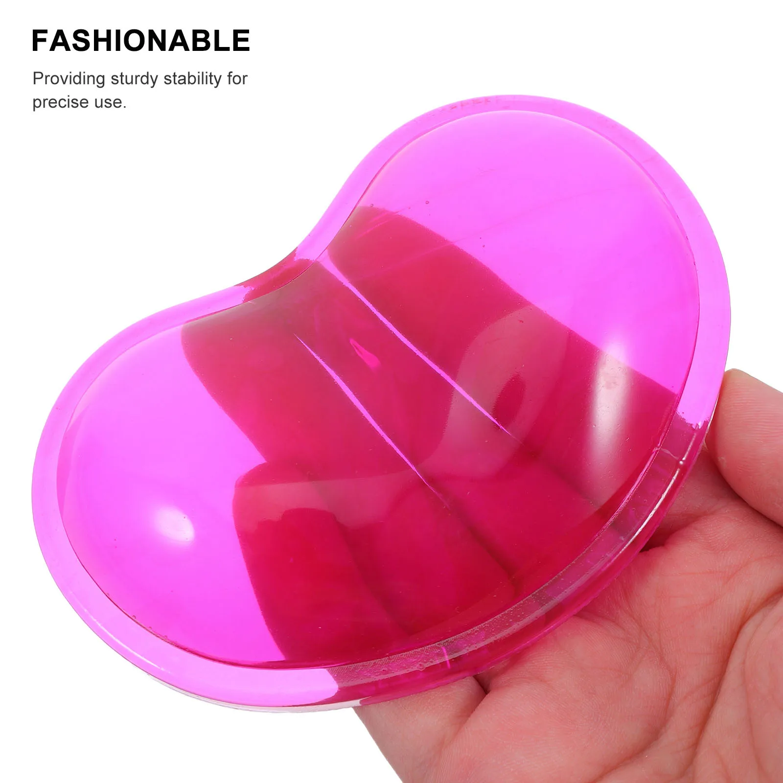 

Heart Shaped Transparent Silicone Mouse Pad Ergonomic Wrist Rest Non-Slip Base Comfortable Hand Support for Office Home Desk