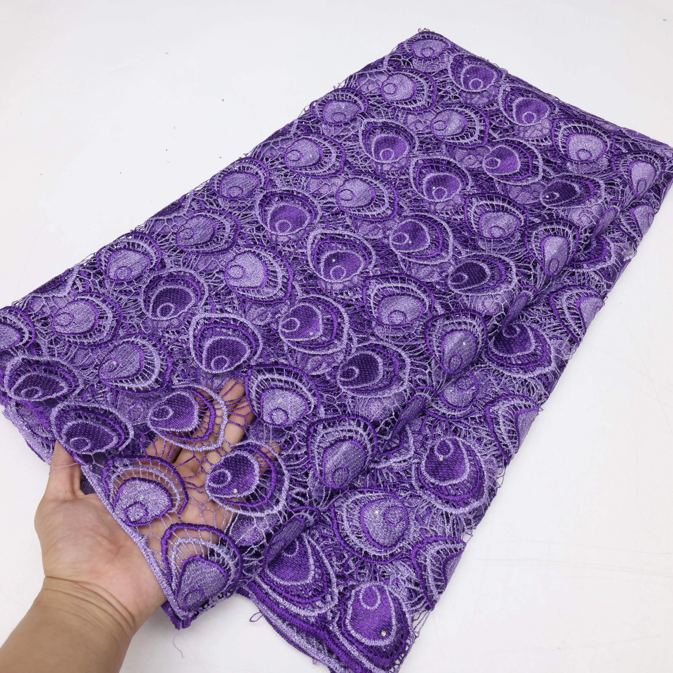 قماش دانتيل أفريقي قابل للذوبان في الماء 2024 قماش دانتيل بحبل جبر فرنسي عالي الجودة لفساتين الزفاف النسائية