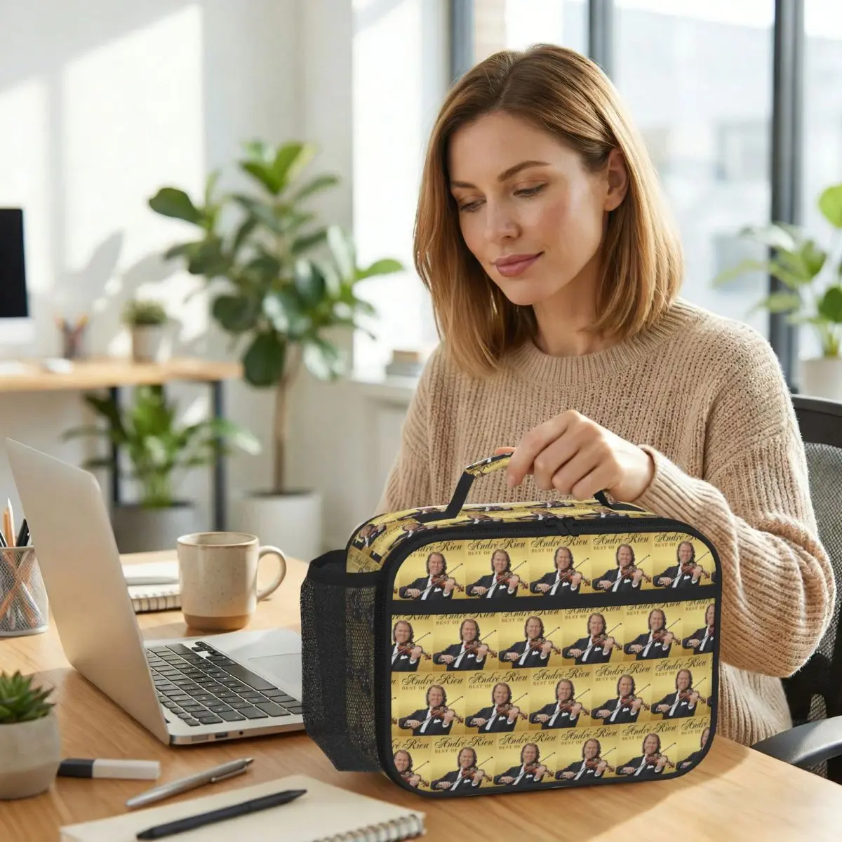 Andre Rieu Best Of Andre Rieu Bolsa térmica para el almuerzo para niños, caja térmica para la escuela, bolsa térmica para comida, contenedor portátil para almuerzos