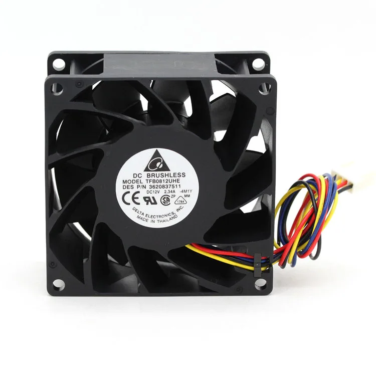 

for delta TFB0812UHE -5H2L DC12V 2.34A 80x80x38mm Server Square inverter axial cooling fans