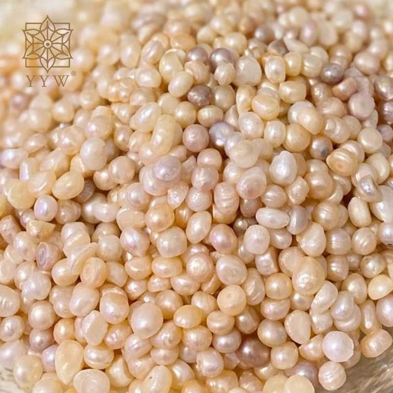 

500G/100G/Bag Natural Freshwater Pearl Loose Beads No Hole 7-9mm Pearl Beads For Jewelry Making