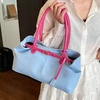 Fashionable Casual Color Block Women's Large Capacity Underarm Tote Bag 2025 New Style Versatile Single Shoulder Bag