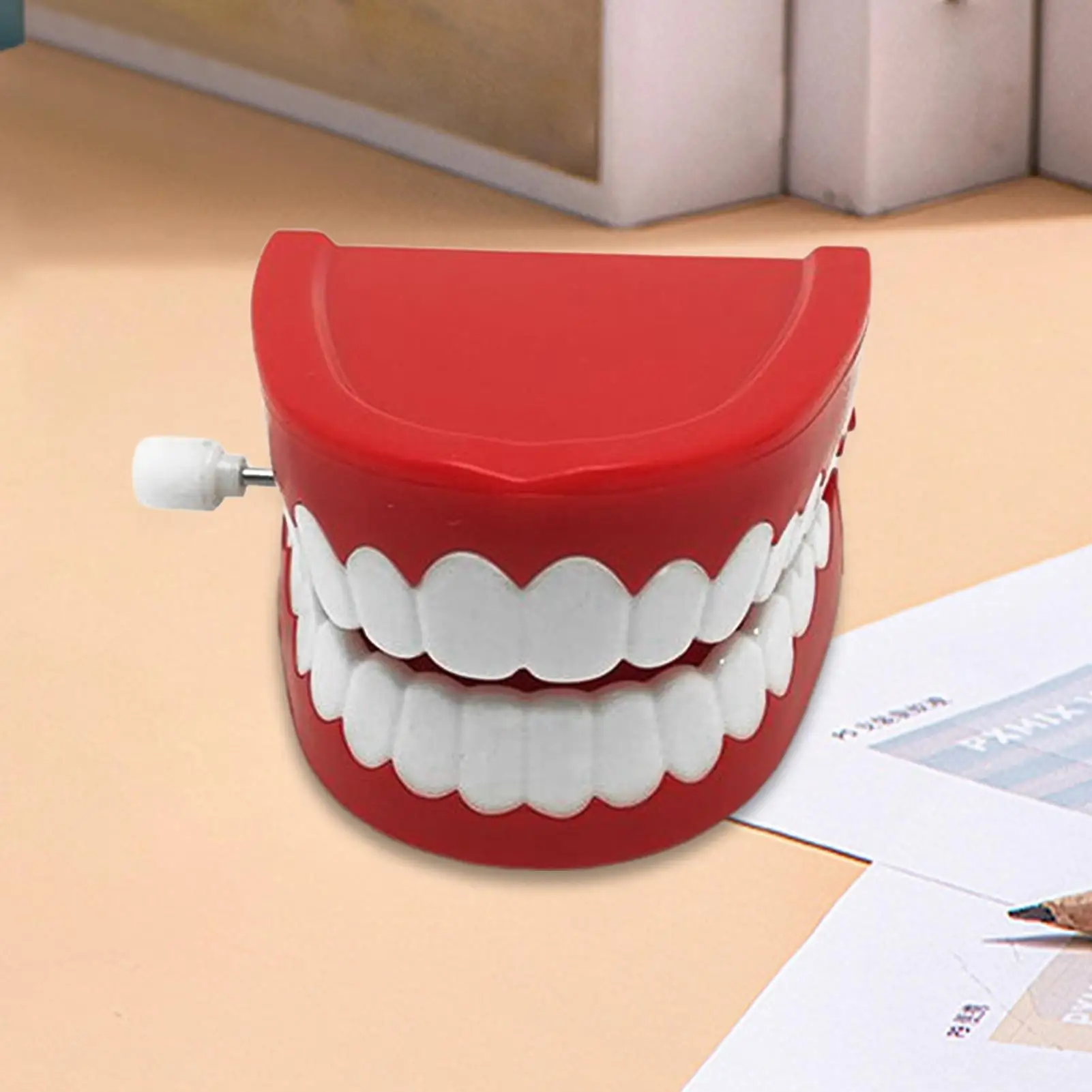 Wind Up Tanden Klapperend Speelgoed Grappig Clockwork Gag Kunstgebit Grap Speelgoed Grappig Klapperend Gag Cadeau voor Pranks Grappen Hilarische Nieuwigheid