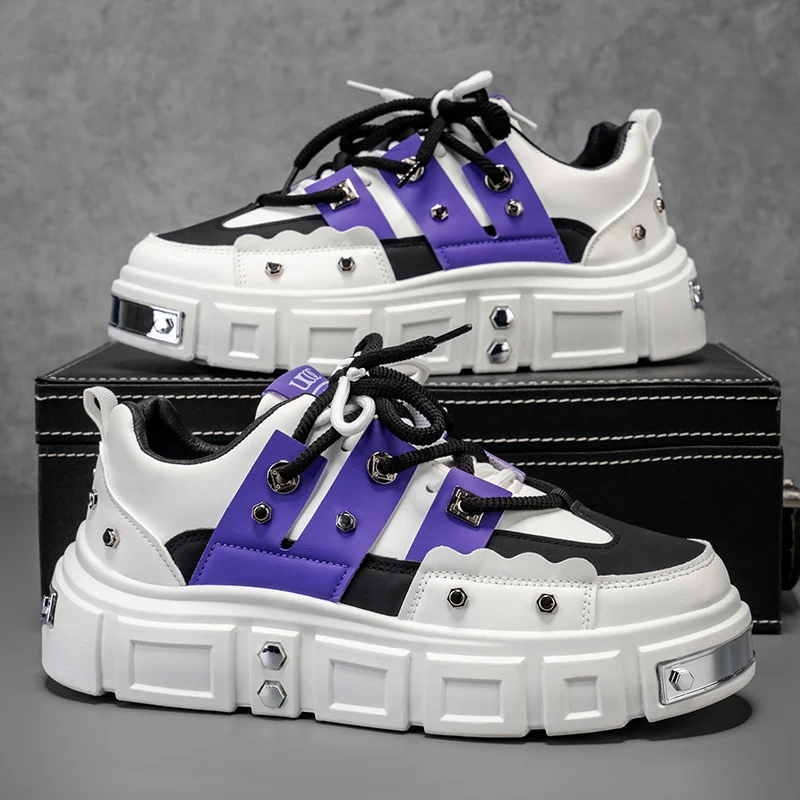 

Thick-soled high-top 2025 autumn and winter new versatile personality daily casual jogging outing youth board shoes