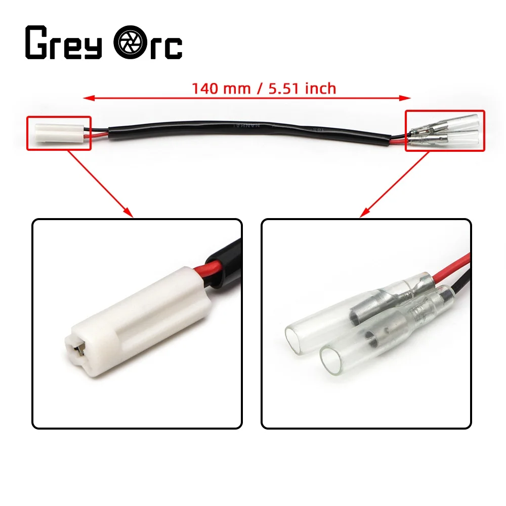 For Yamaha Yzf R6 R1 R3 R6s Fz6 Fzs6 Fz1 250 Motorcycle  Accessories Turn Signal Indicator Wiring Connectors Plug Adapters 2Pcs