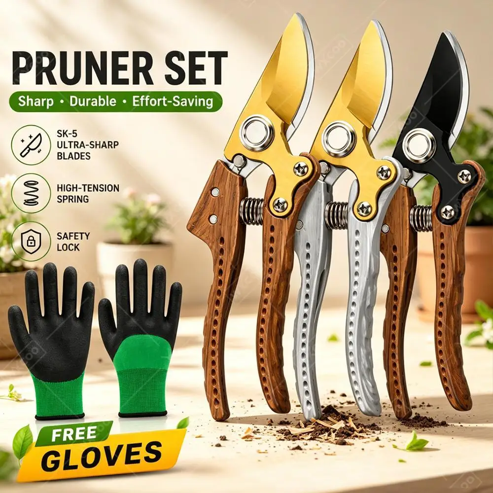 Multifunctional Labor-saving Scissors Garden Pruner Pruning Shears for Gardening Pruning Scissors Plants Garden Bonsai Tools