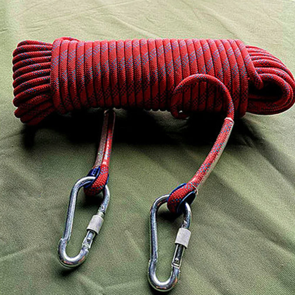 2 قطعة 10 متر 8 مللي متر سميكة تسلق حبل خفيفة الوزن المحمولة لتسلق الجبال في الهواء الطلق معدات السلامة رابيلينج حبال الحبل المساعد #2