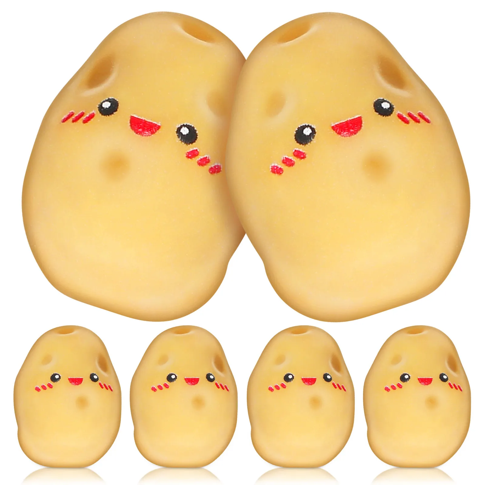 

30Pcs Mini Artificial Potatoes Lifelike Resin Fake Potatoes for Kitchen Decoration Holiday Celebration Lightweight Realistic