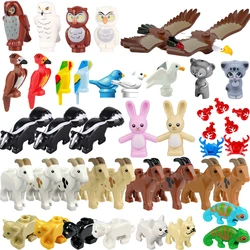 City Animal Zoo Building Blocks Figures Goat Dog Lion Lobster Crab Raccoon Cheetah Street View MOC Accessories Bricks Toys Gifts