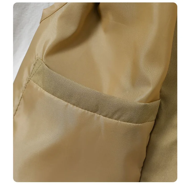 Men's Spring and Autumn Standing Collar Jacket, Oversized Double-layer Thin Casual Jacket, Windproof Loose Versatile Top