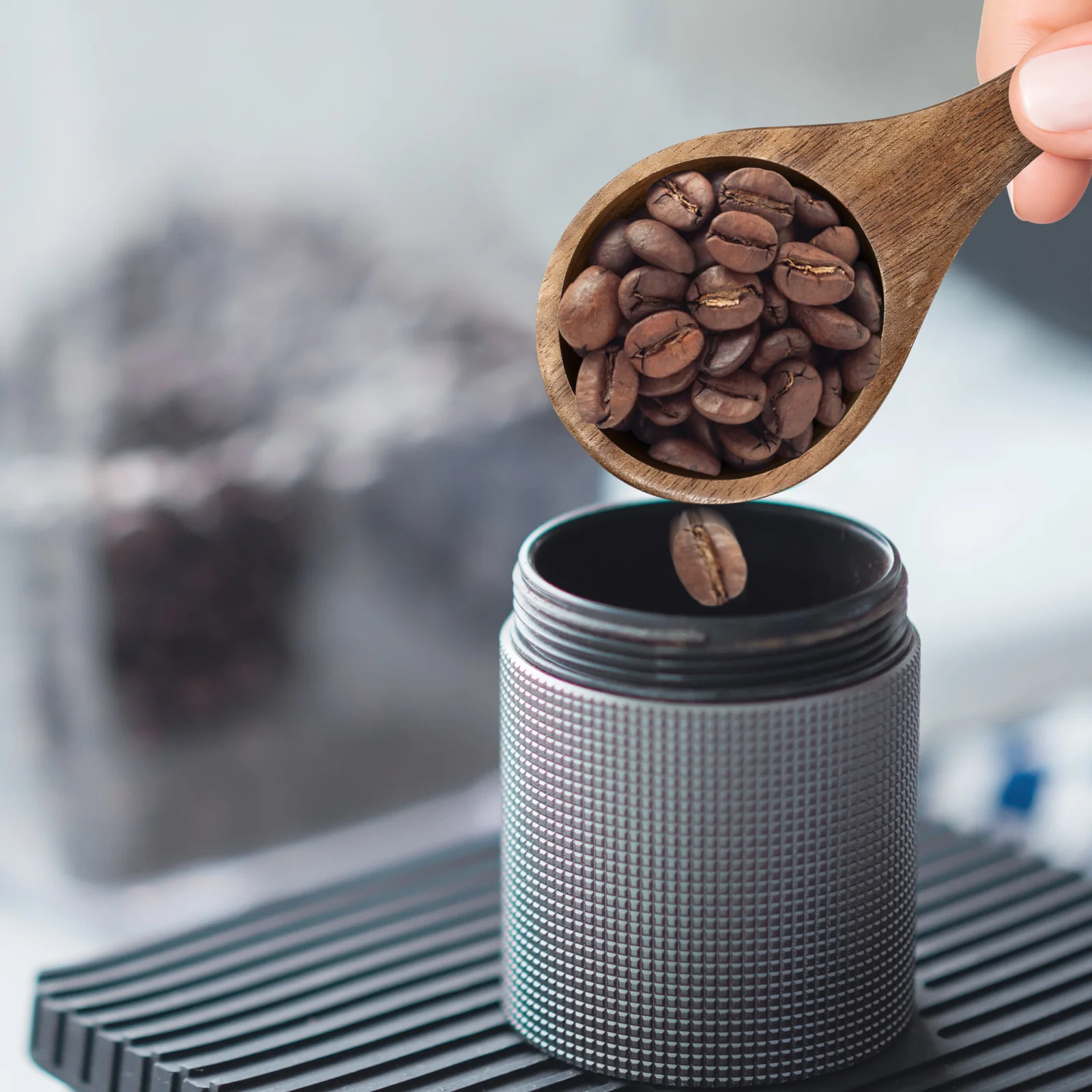 

1Pcs Milk Powder Spoon Wooden Measuring Scoop Acacia Mini Coffee Bean Spoon Kitchen for Baking Sugar