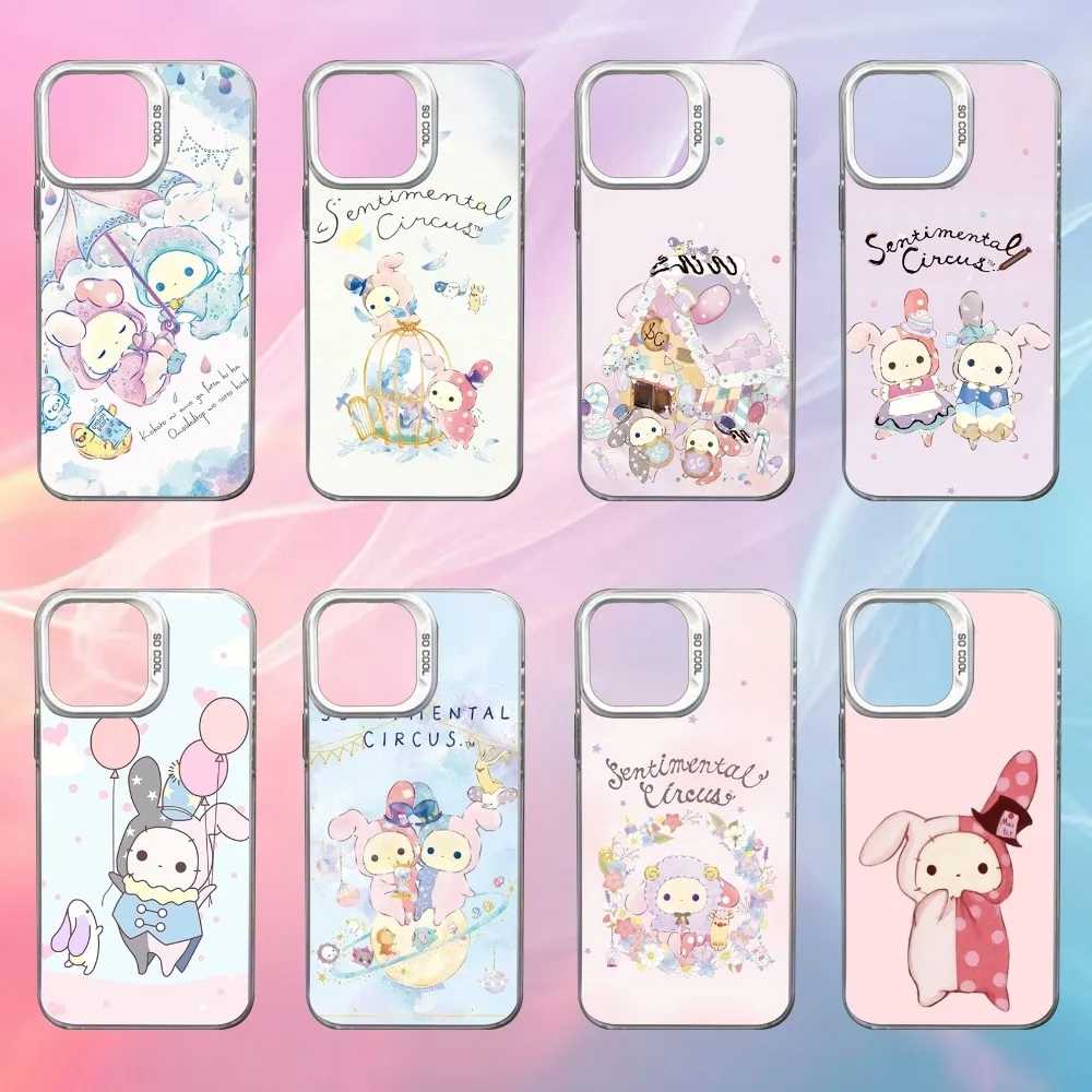 

Cute Sentimental Circus Phone Case For iPhone 16,15,14,13,12,11,Mini,Pro,SE,MAX White Matte Shockproof Cover