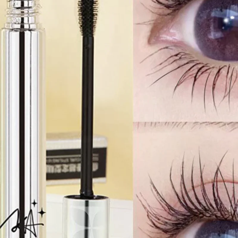 Kleine silberne Tube-Mascara, natürlich, dünn, lange Locken, dick, schnell trocknend, wasserfest, dauerhafte Form ist nicht leicht zu verschmieren