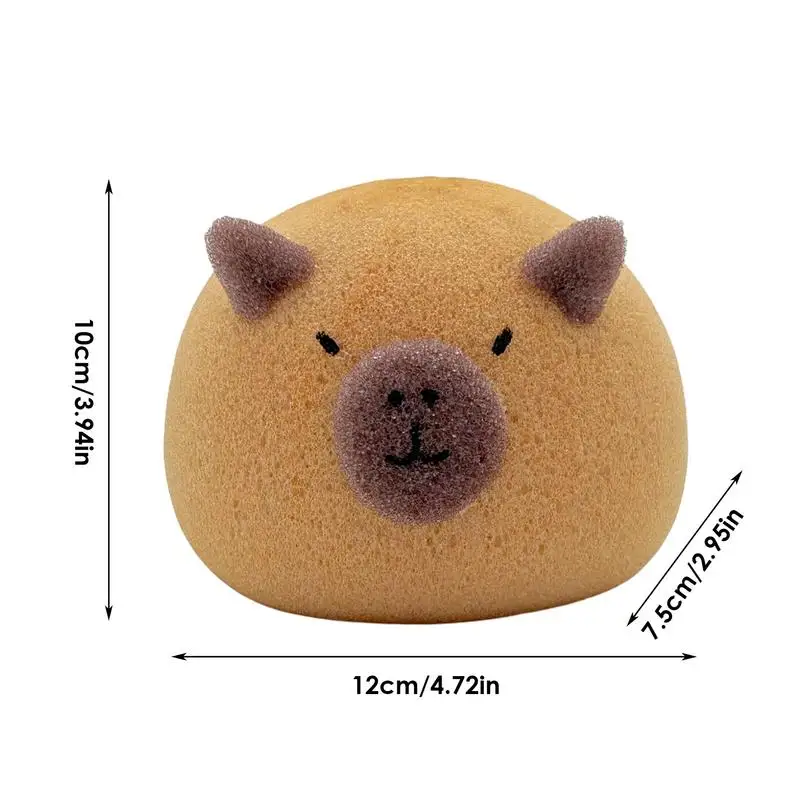 Capybara Bath Sponge Ball Cute Cartoon Animal Baby Shower Brushes Body Cleaning Brush Bubble Sponges Bathroom Accessories