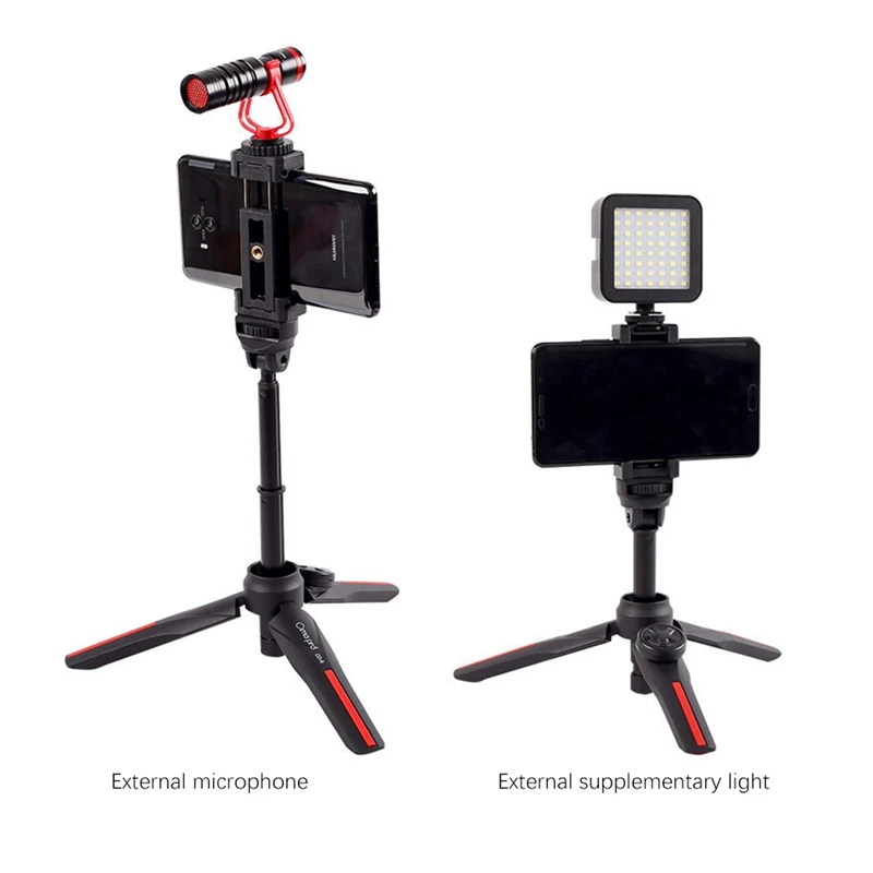 โทรศัพท์มือถือบลูทูธขยายขาตั้งกล้องมือถือแบบพกพา Selfie Stick Holder สําหรับ Live Selfie Vlog