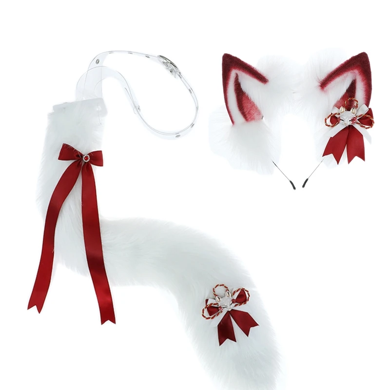 

Stylish Ears Headband and Tail Furry Halloween Cosplay for Women Girls Adult