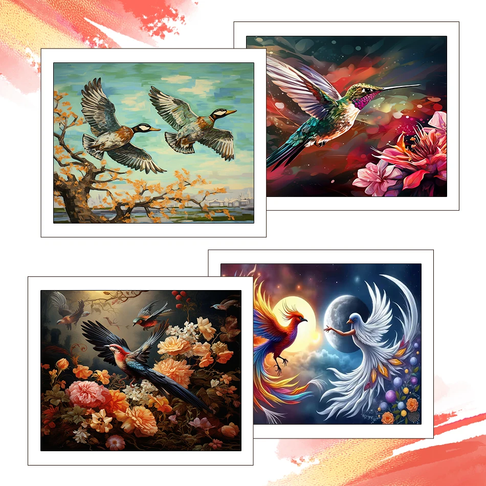 

RUOPOTY Painting By Number Adults New birds Animals 40X50cm Diy Crafts Coloring By Numbers Acrylic Paints Kits Wall Decororation