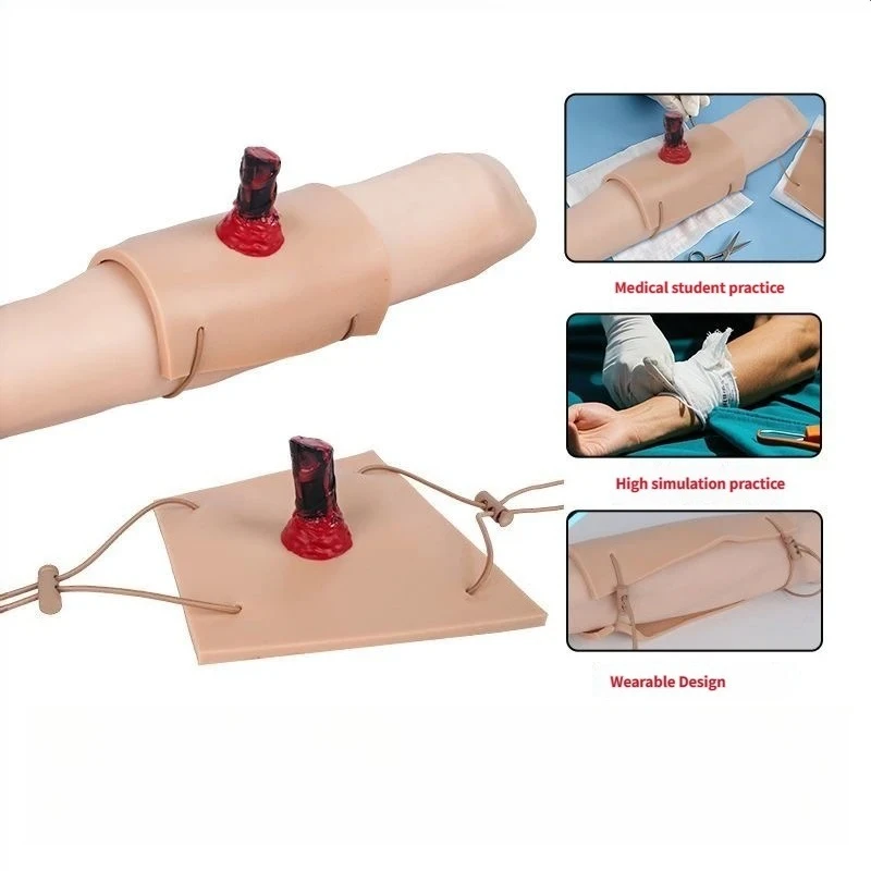

Носимая модель для пирсинга иностранных предметов, тренировочная модель для иностранного объекта, тренажер для ухода за ранами, тренировочная модель повязки на рану