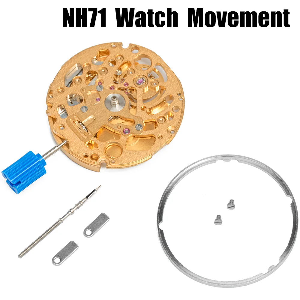 

Genuine NH71 NH71A Movement NH71 Automatic Mechanical Movement Mechanism Modification Parts 24 Jewels High Accuracy Skeleton DIY