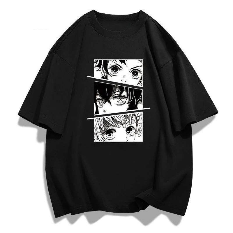 

Anime Merchandise:Tanjiro, Inosuke Hashibira & Zenitsu Agatsuma T-Shirt Japanese-Style Heavyweiht Cotton Short-Sleeve Teeg