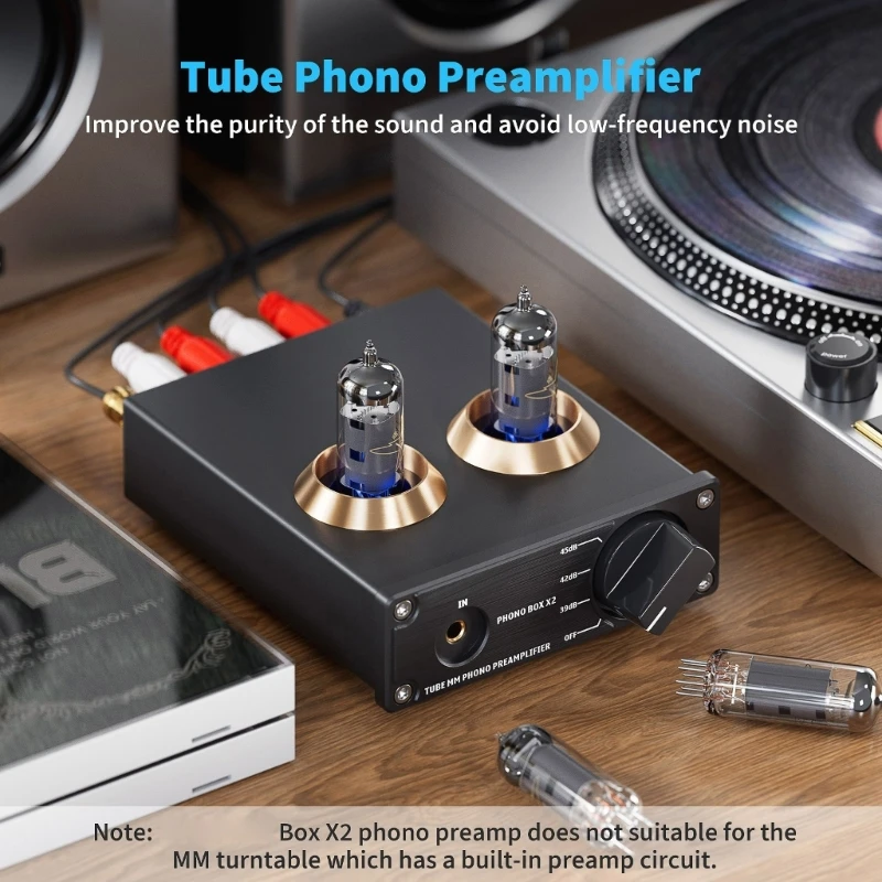 

Tube Preamp Headphone Preamp Mini Stereo Preamplifier for Record Player