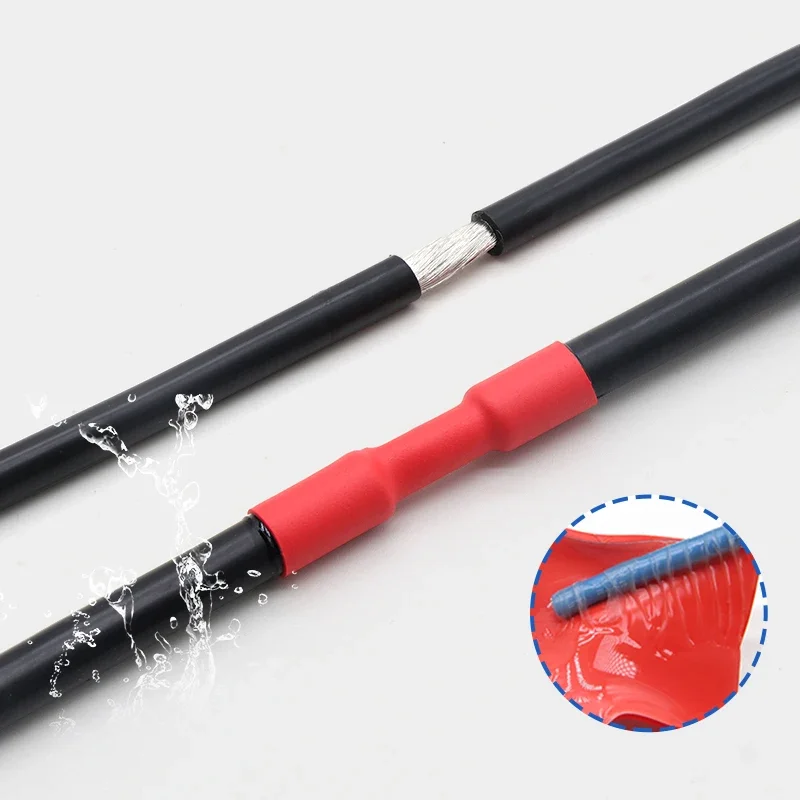 1M White 3:1 Heat Shrink Tube With Glue 1.6mm ~ 50mm Double Wall Tubing Adhesive Lined Shrink Tube Waterproof Cable Sleeve