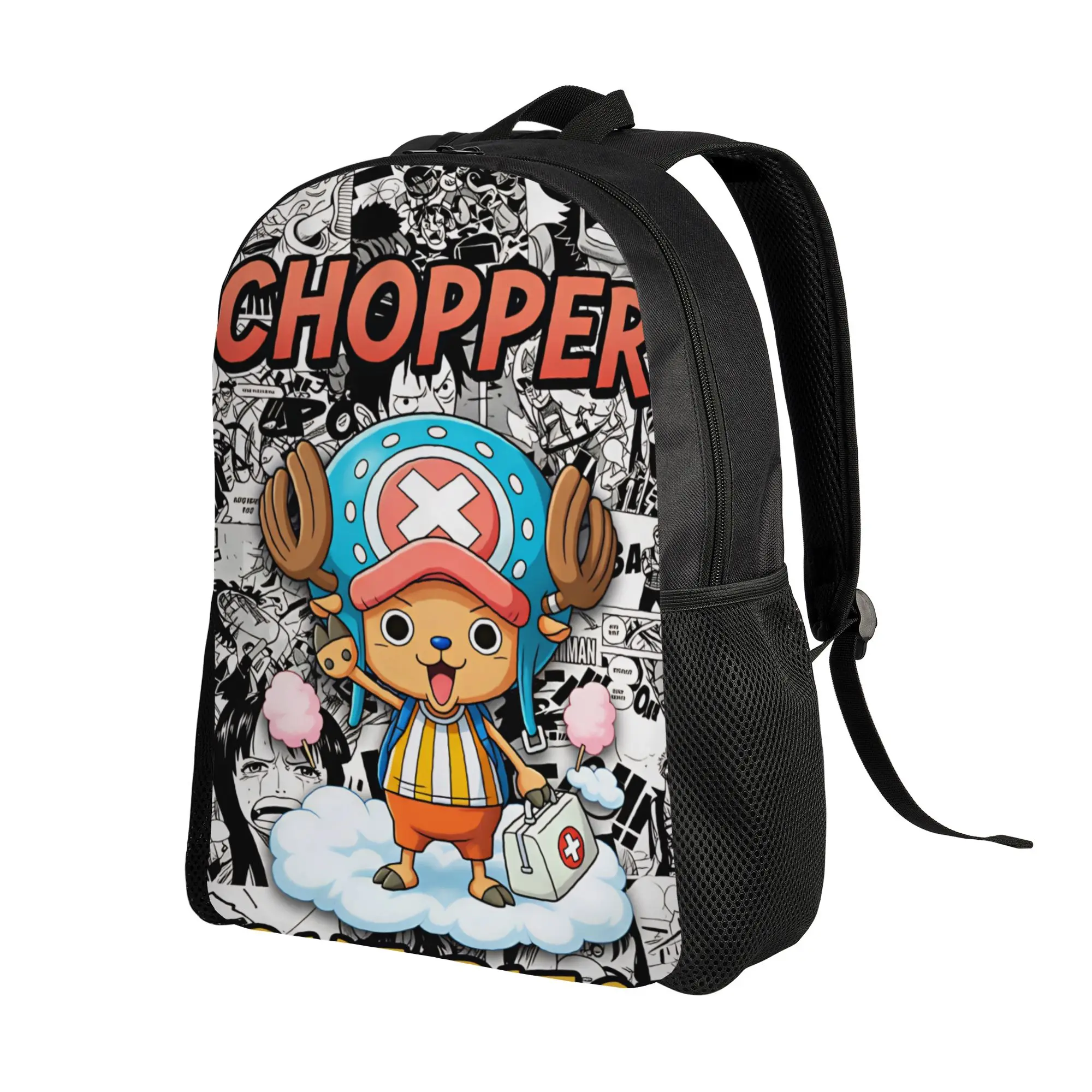 Ones Pieces Backpack Chopper Women Men Polyester Camping Backpacks Print Streetwear School Bags Rucksack