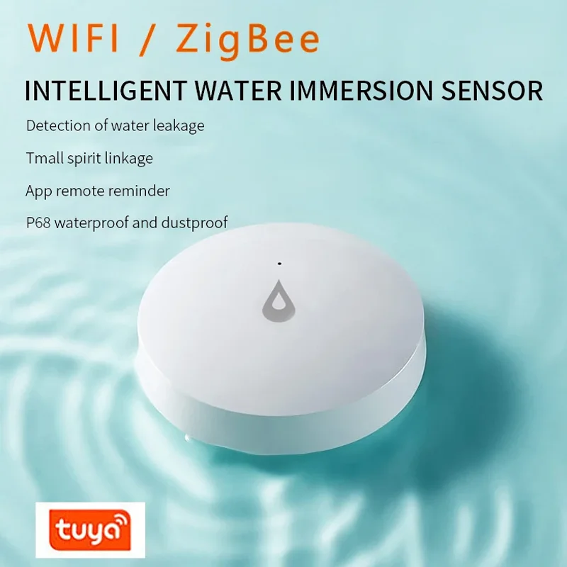 ZigBee TUYA Water Leak Detector Flood Sensor Water Tank Full Water Linkage Alarm Smart Life APP Security Protection Against