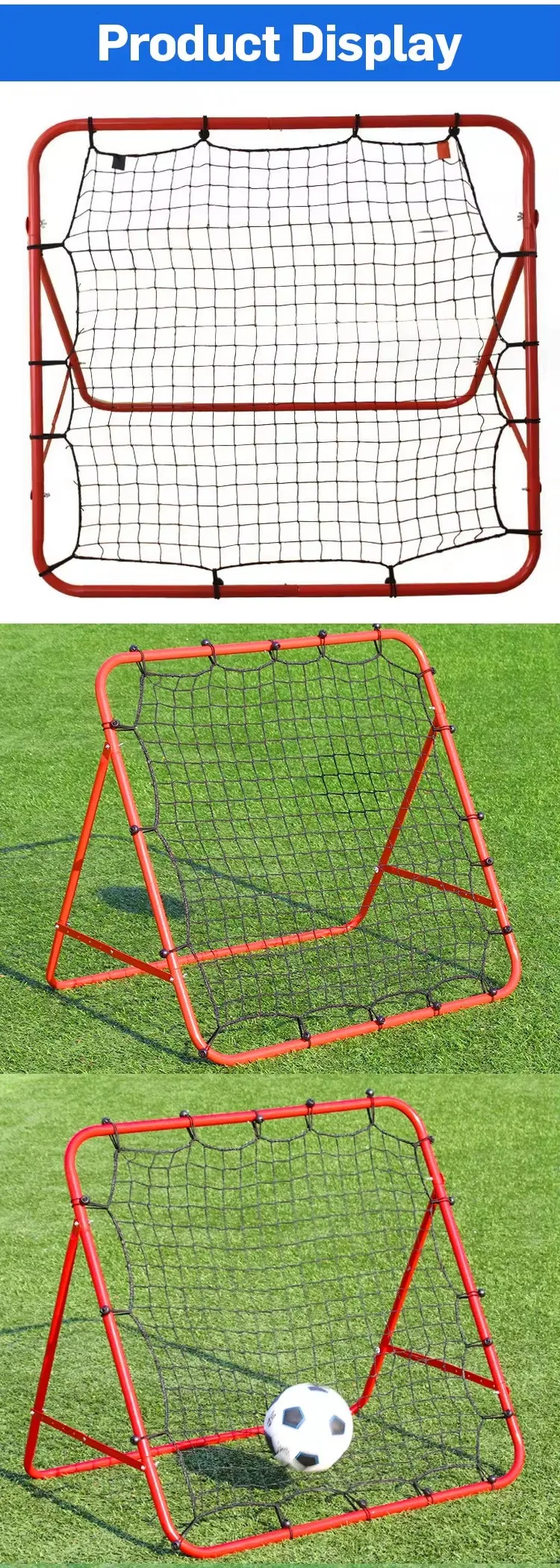 Multifunctionele Voetbal Rebounder Net Draagbare Voetbal Trainingshulpmiddel Solo Trainer Rebounding Doel