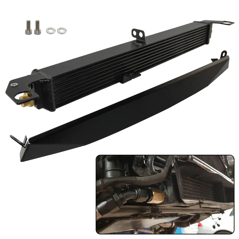 Oil Cooler Kit High-quality Tuning Upgrade For Audi RS4 B5 2,7BiTurbo V6 Engine 380cv CNC Black Aluminum 2000-2002