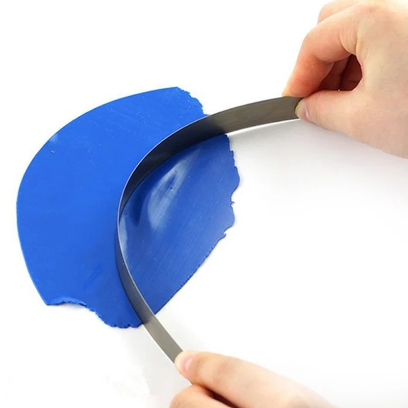 2pcs 4"/8" Stainless Steel Cutters Blades Polymer Pottery Clay Cutting Tools Set