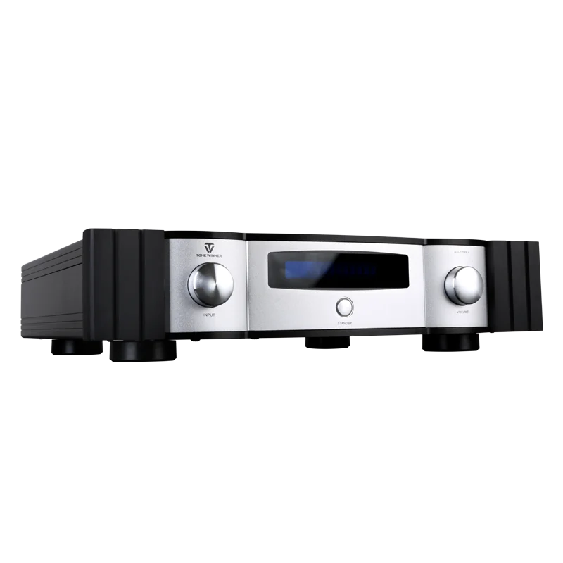 OEM/ODM All Black Design Hi-Fi Music Audio Stereo DSD Preamplifier High-end Decoder Fully Balanced Stereo Analog Audio Output